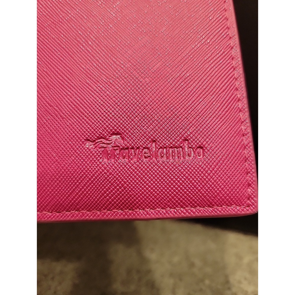 Travelambo Pink Bifold 17 Card Wallet W/ Two Gold-Toned Zipper Compartments - Picture 5 of 11